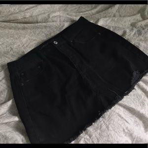 AE Black Jean Miniskirt